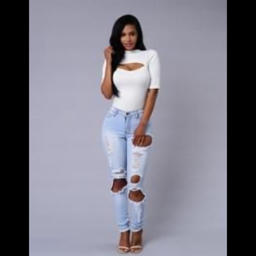 NWT ivory Fashion Nova bodysuit